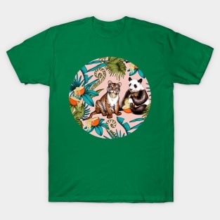 Noodle Jungle Fantasy in Pink T-Shirt